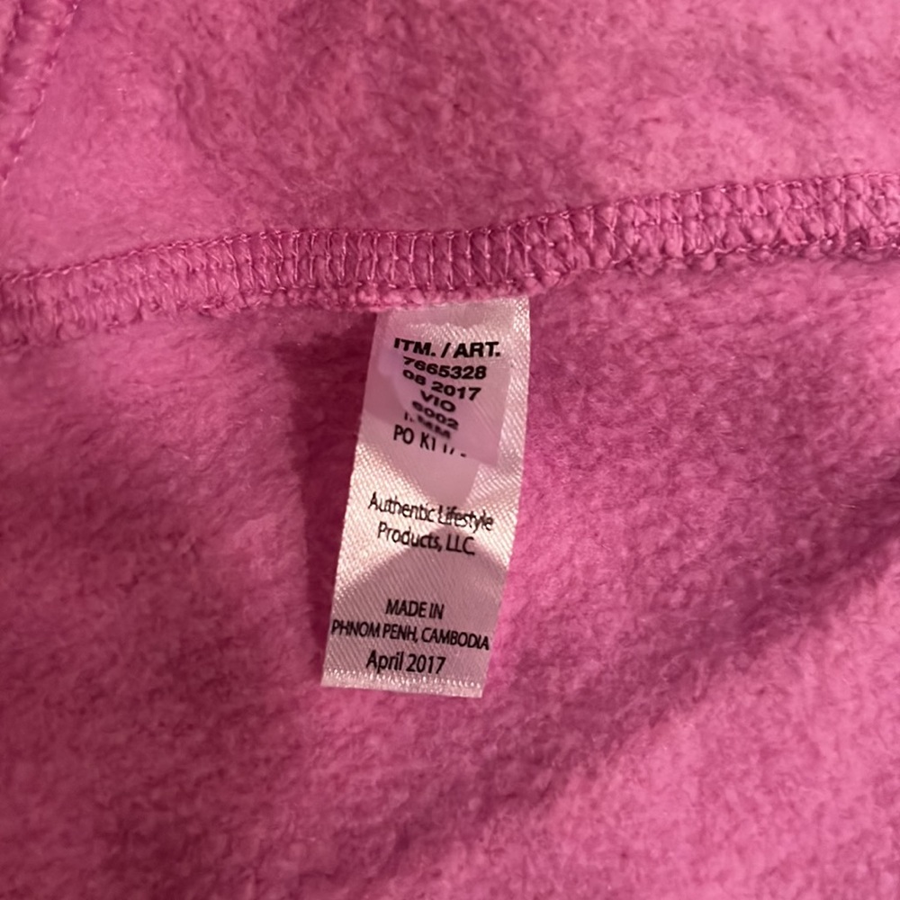 Pink Zip Up, M-10 - Picture 3 of 3